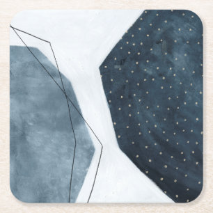 Adjacent Abstraction Square Paper Coaster