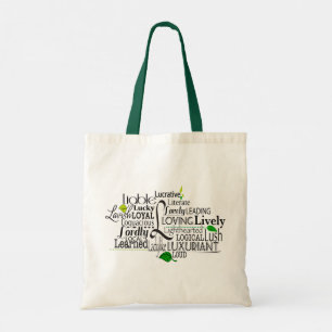 Adjective Word Cloud beginning with letter L Tote Bag