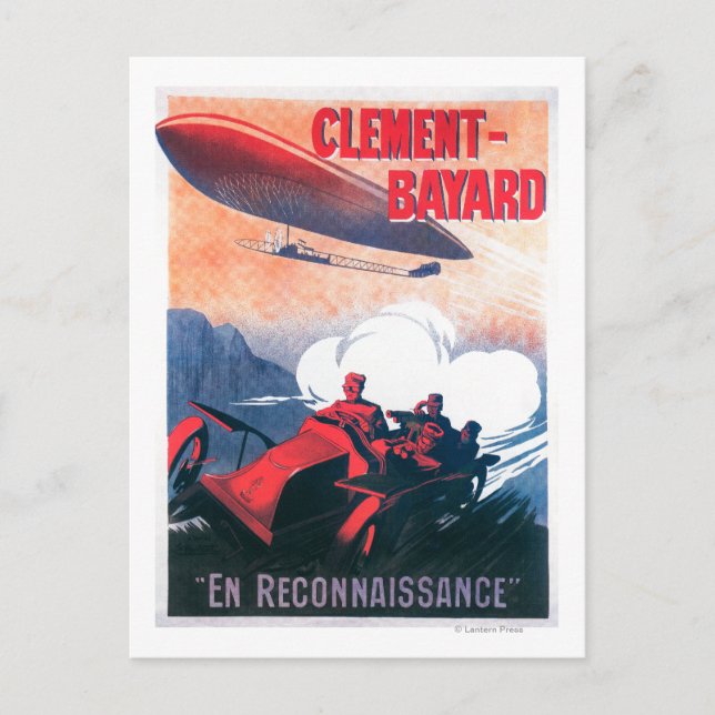 Adjudant Vincenot WWI Airship Promotional Poster Postcard (Front)