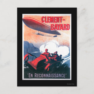 Adjudant Vincenot WWI Airship Promotional Poster Postcard