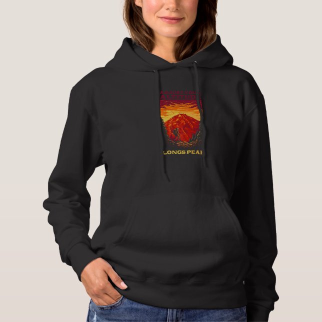 Adjust Your Altitude Longs Peak Hiking Colorado Hi Hoodie (Front)