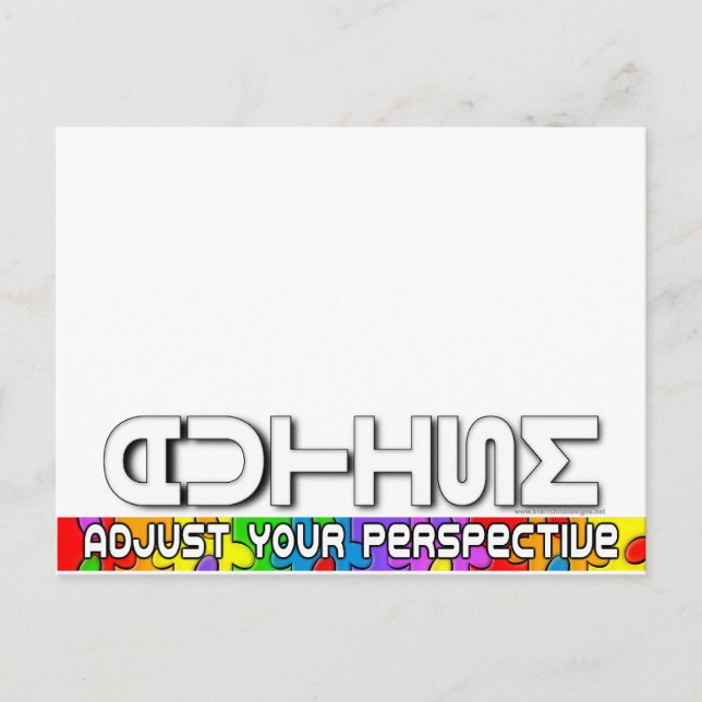 Adjust Your Perspective Postcard (Front)
