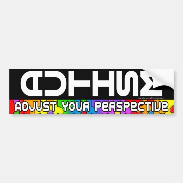 Adjust Your Pespective Bumper Sticker (Front)