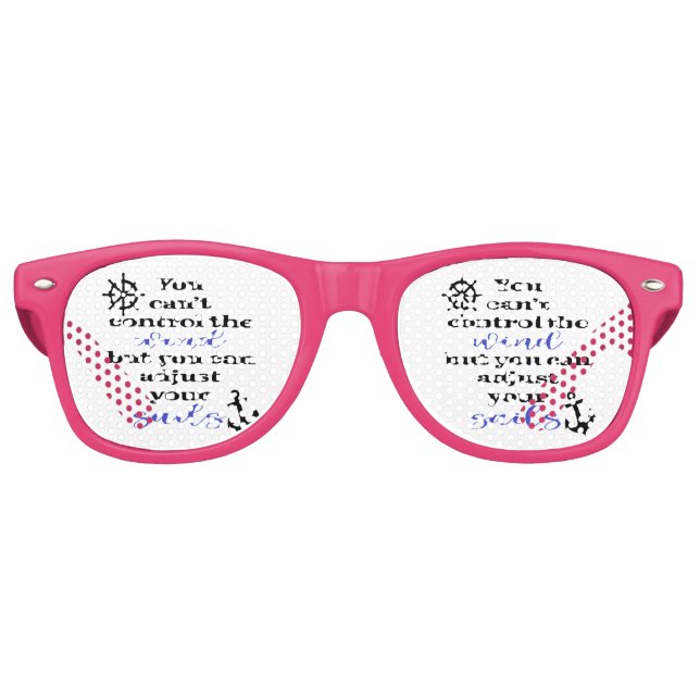 ADJUST YOUR SAILS ANCHOR AND WHEE RETRO SUNGLASSES (Front)