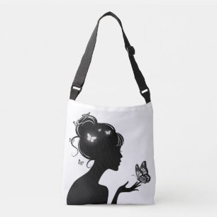 Adjustable bag The woman butterflies