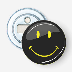 Adjustable Colour Neon Black Happy Face Bottle Opener