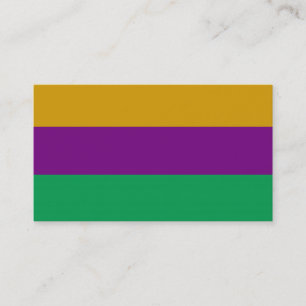 ADJUSTABLE Mardi Gras Green & Purple Business Card