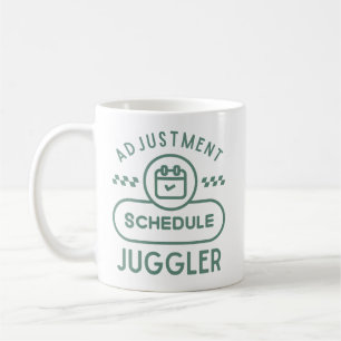 Adjustment schedule juggler coffee mug