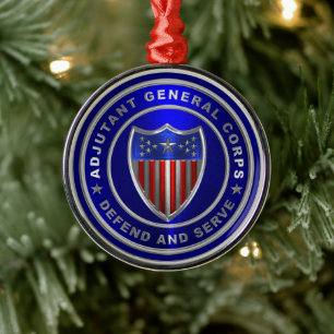  Adjutant General Corps  Metal Tree Decoration