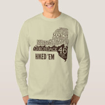 ADK46 Hiked Long Sleeve T-Shirt (Brown Logo)
