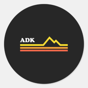 Adk Adirondacks New York Mountains Classic Round Sticker