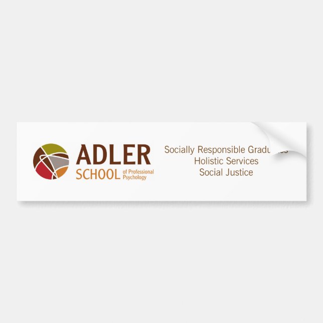 Adler School Bumper Sticker 4 (Front)