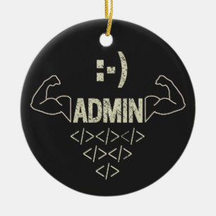 Admin Administrator IT Sysadmin Computer Scientist Ceramic Tree Decoration