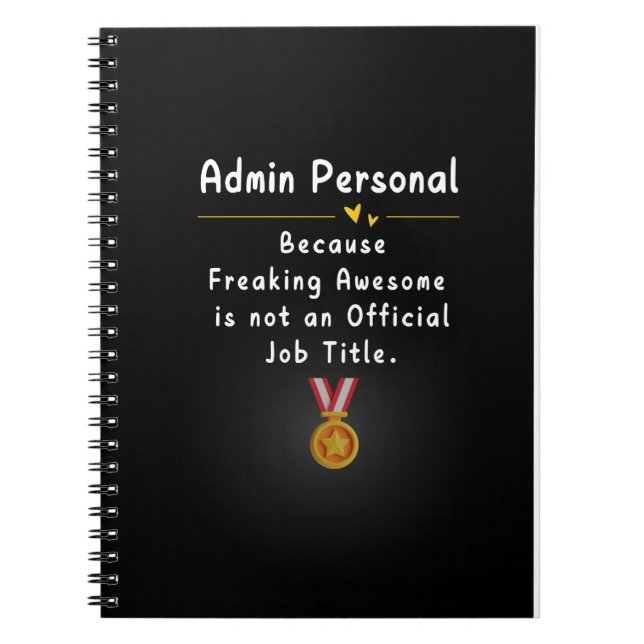 Admin Personal Notebook (Front)