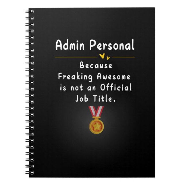 Admin Personal Notebook (Front)