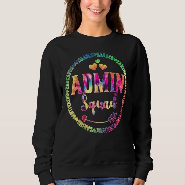 Admin Squad Admin Assistants Office Squad Team Vin Sweatshirt (Front)