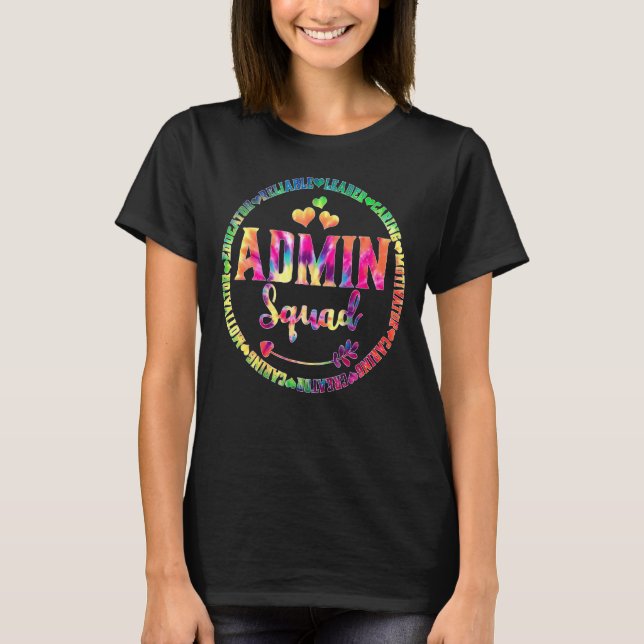 Admin Squad Admin Assistants Office Squad Team Vin T-Shirt (Front)