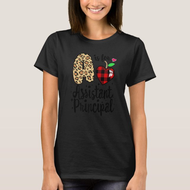 Admin Squad Leopard A Is For Assistant Principal B T-Shirt (Front)