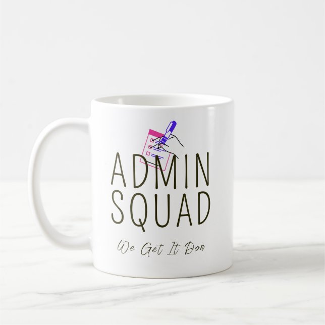 Admin Squad - Personalised Coffee Mug (Left)