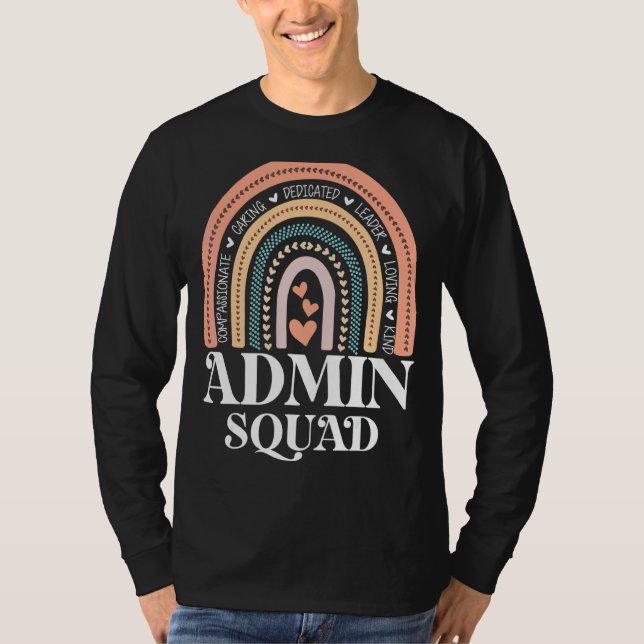 Admin Squad School Assistant Principal Crew Admini T-Shirt (Front)