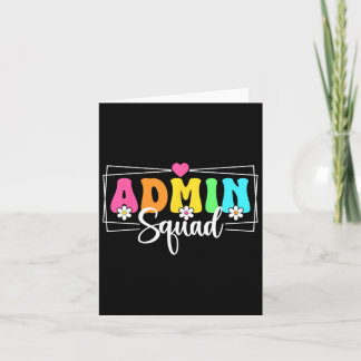 Admin Squad School Istant Principal Back To School Card