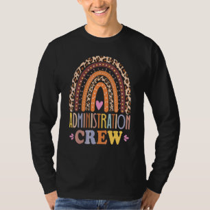 Administration Crew Leopard Rainbow Back To School T-Shirt
