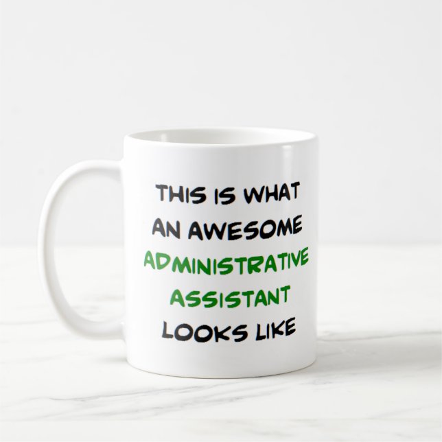 administrative assistant, awesome coffee mug (Left)