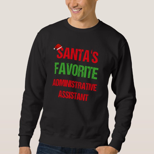 Administrative Assistant Funny Pajama Christmas Sweatshirt (Front)