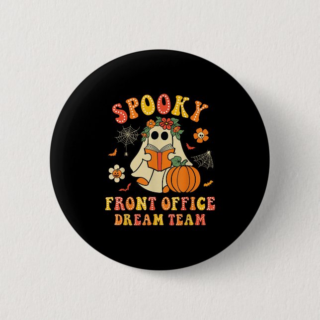Administrative Istant Spooky Front Office Team Hal 6 Cm Round Badge (Front)