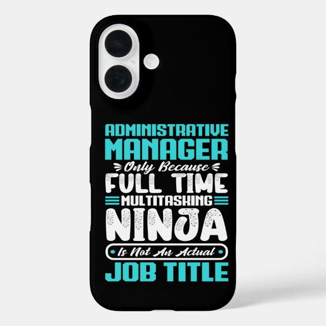 Administrative Manager Job Title Profession Skills Case-Mate iPhone Case (Back)