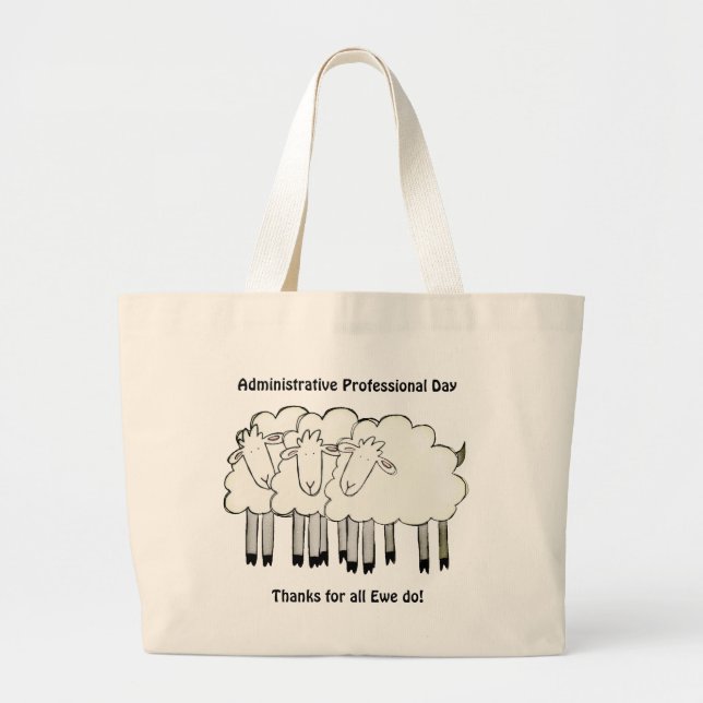 Administrative Professional Day - Thanks Large Tote Bag (Front)