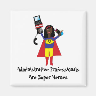 Administrative Professional Super Hero (African Am Magnet
