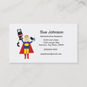 Administrative Professional Super Hero (Blonde) Bu Business Card