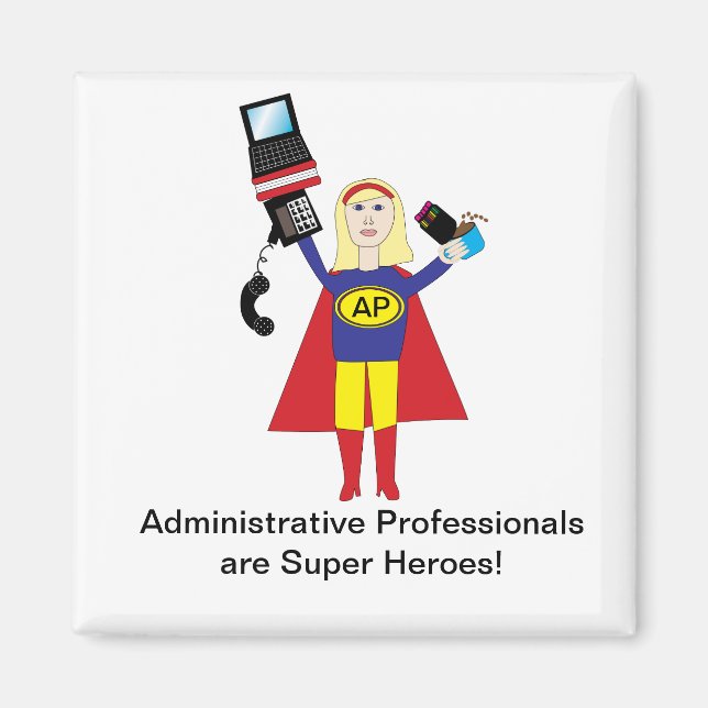 Administrative Professional Super Hero Magnet (Front)