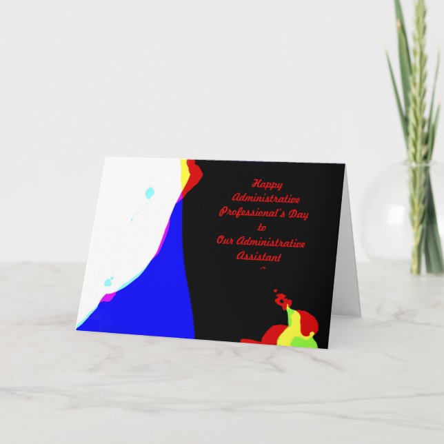 Administrative Professionals Assistant, Abstract Thank You Card (Front)