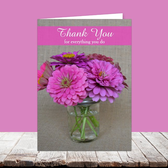 Administrative Professionals Day Card Zinnias (Creator Uploaded)