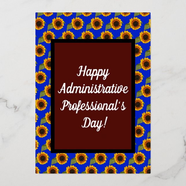 Administrative Professional's Day Sunflower Art (Front)