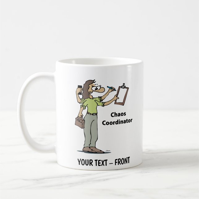 Administrator Cartoon Woman Coffee Mug (Left)