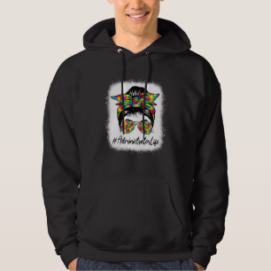 Administrator Messy Bun Supporting Autism Awarenes Hoodie