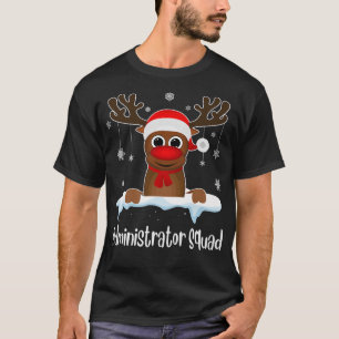 Administrator Squad Xmas Reindeer Santa Hat Christ T-Shirt