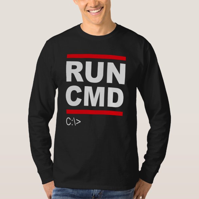 Admins Programmers Run CMD T-Shirt (Front)