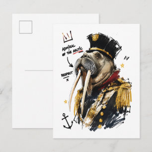 Admiral of the Arctic Majestic Walrus Postcard