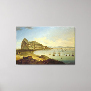 Admiral of the Blue Squadron Arriving at Gibraltar Canvas Print