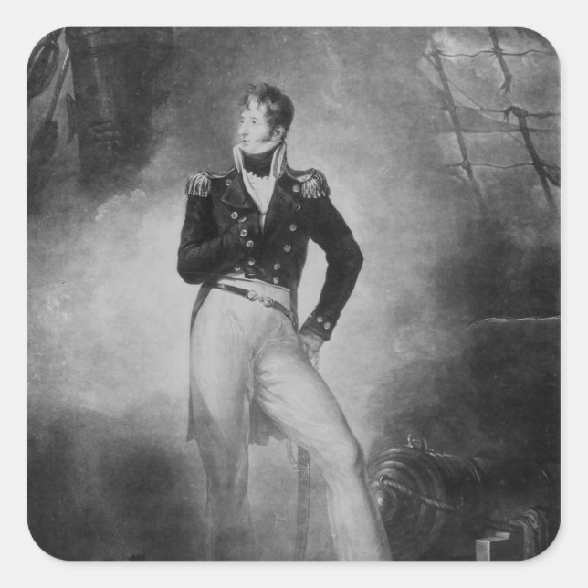 Admiral Thomas Cochrane Square Sticker (Front)