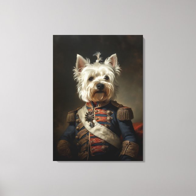 Admiral West Highland Terrier Canvas Print (Front)