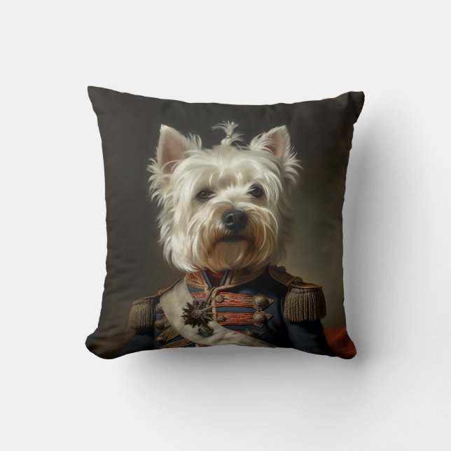 Admiral West Highland Terrier Cushion (Front)