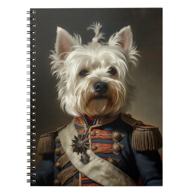 Admiral West Highland Terrier Notebook (Front)