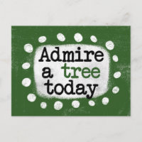 Admire A Tree Today Postcard