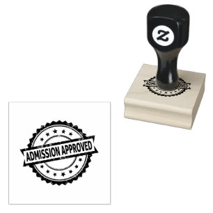 Admission Approved Jet Black Ink School College Rubber Stamp
