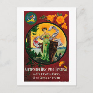 Admission Day Advertisment, State Festival 2 Postcard